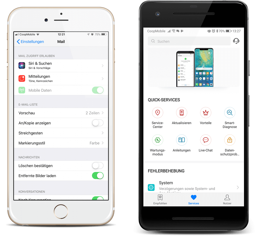 Android und iOS Vergleich