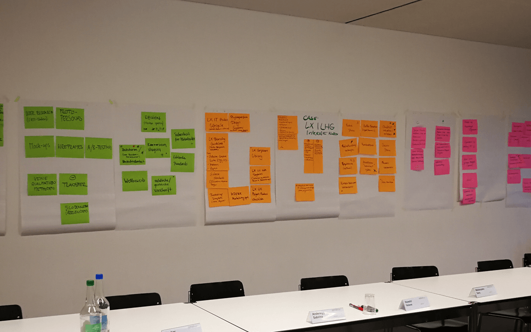 UX, das sind doch die mit den farbigen Post-It?